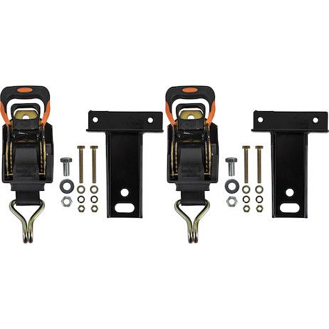 5480015 - Spring Retracting Tie Downs for Square and Rectangular Tube Ladder Racks - Pair of 2 Mounts
