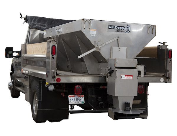 1400455SSH - Buyers Products SaltDogg 2.5 Cubic Yard Hydraulic Motor Stainless Steel Mid-Size Hopper Spreader