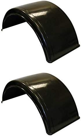 8590195(2) - (2) 8590195-x2 Smooth Polymer Fenders (Mounting Brackets Sold Separately). Fits trucks with 18" to 19.5" dual rear wheels.