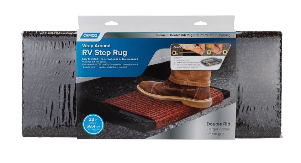 42955 - Step Rug,Premium,Poly w/UV&TPE, Dbl-Rib, 18"x23", Brown(E/F)