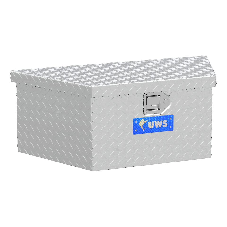 TBV-34-LP - Bright Aluminum 34" Trailer Tongue Box with Low Profile (LTL Shipping Only)