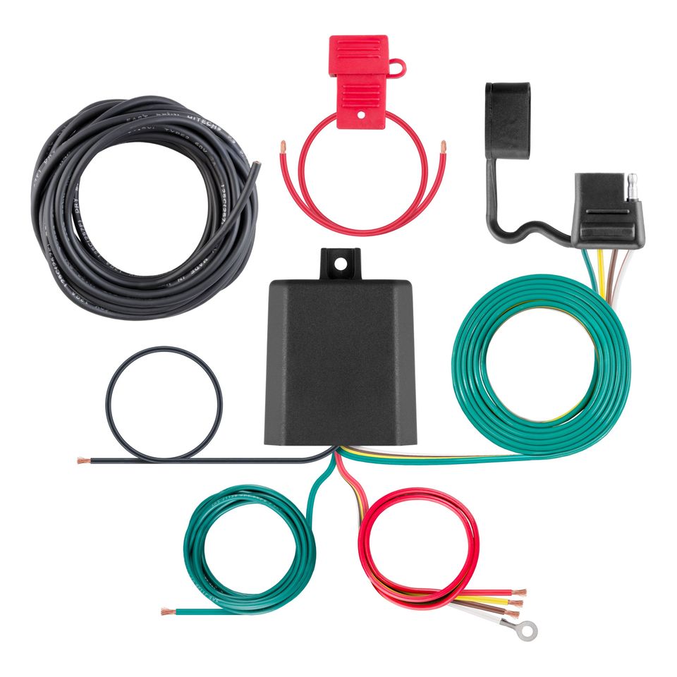 59496 - Weather-Resistant Powered 3-to-2-Wire Splice-in Trailer Tail Light Converter Kit, 4-Pin Wiring Harness