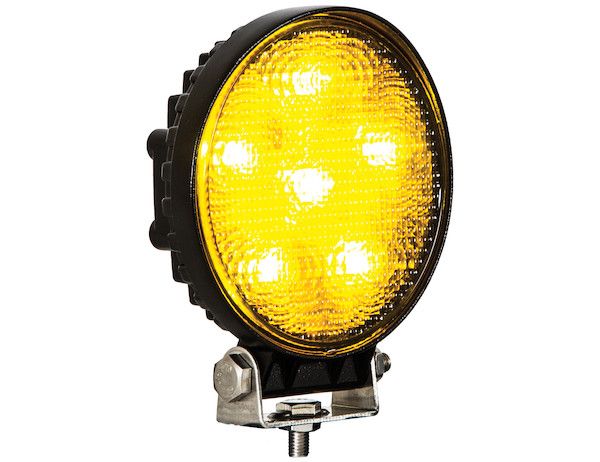 1492116 - 4.5 Inch Amber LED Flood Light with Black Housing
