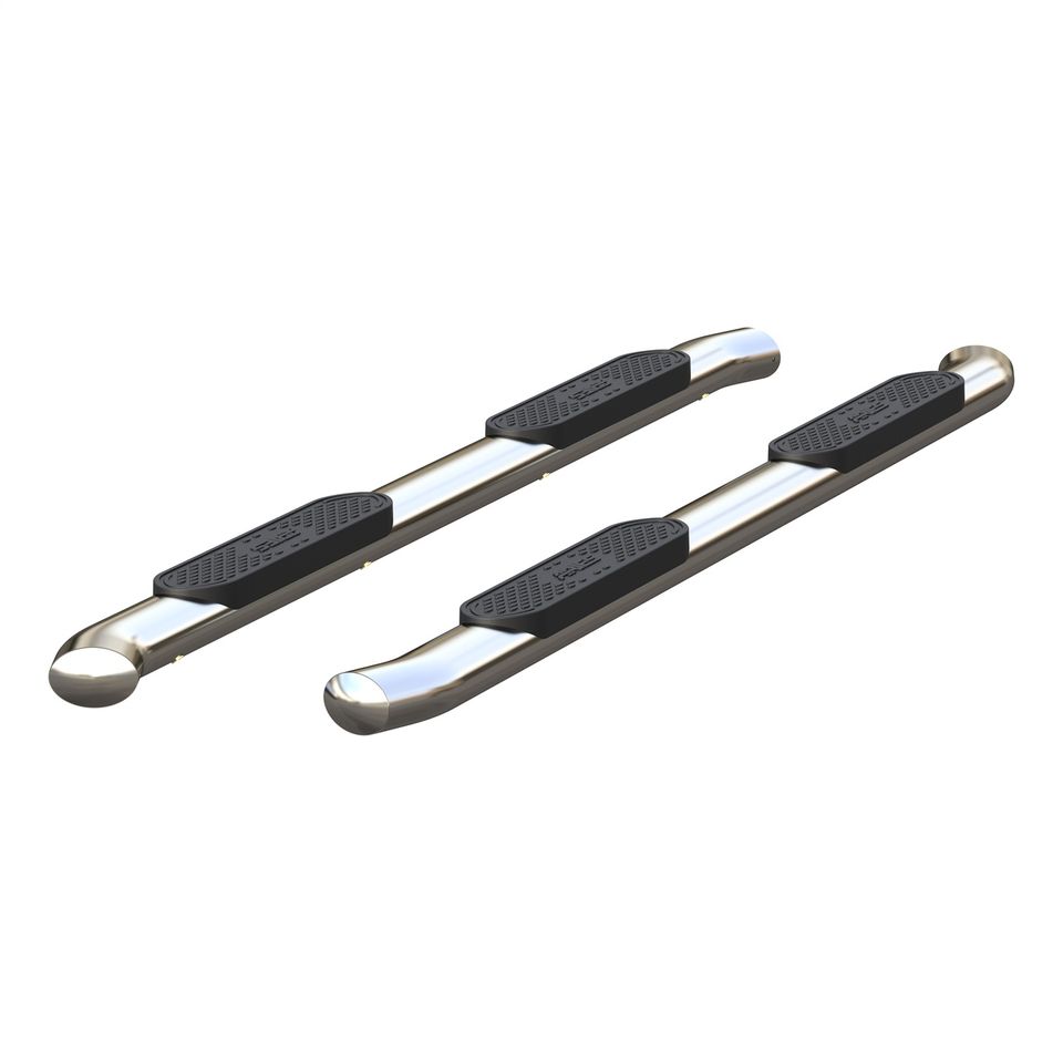 S224053-2 - 4-Inch Oval Polished Stainless Steel Nerf Bars; Select Chevrolet Silv - 2019-2026 Chevrolet Silverado 1500 and more