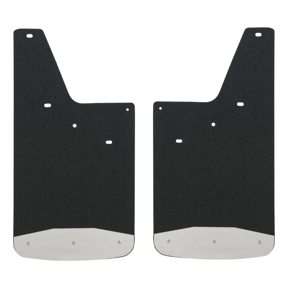 250743 - Front or Rear 12-Inch x 23-Inch Textured Rubber Mud Guards, Select Chevrolet Silverado, GMC Sierra 1500, 2500, 3500 HD, 2 Flaps - 2007-2014 Chevrolet Silverado 2500 HD and more