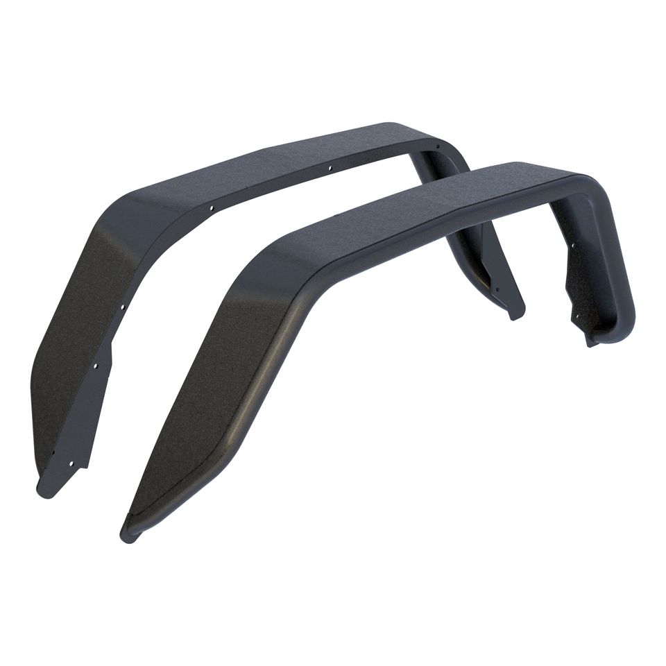 2500207 - Textured Black Aluminum Rear Jeep Gladiator JT Fender Flares - 2020-2026 Jeep Gladiator