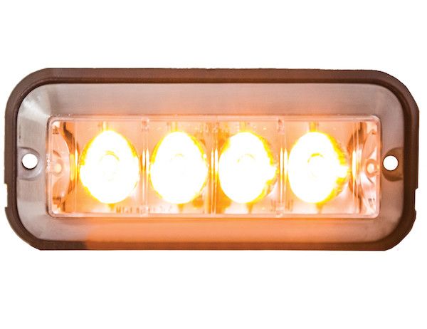 8891004 - Amber Raised 5 Inch LED Strobe Light