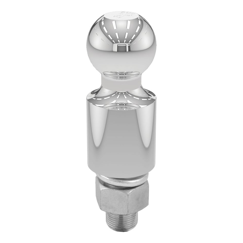 40032 - Chrome Trailer Hitch Ball, 3,500 lbs, 2-Inch Rise, 1-7/8-Inch Diameter, 1 x 2-1/8-Inch Shank