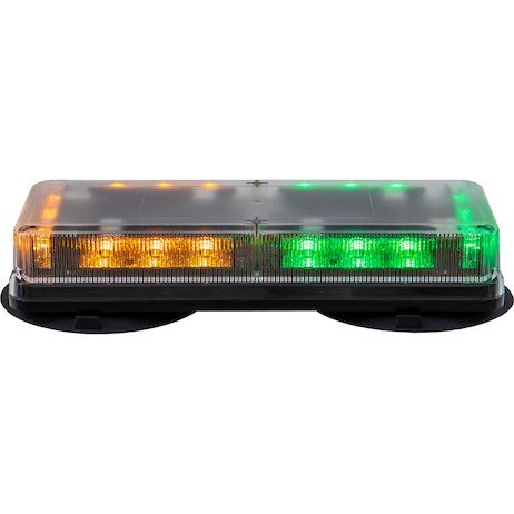 8891099 - Rectangular 18 LED Mini Light Bar - Amber/Green