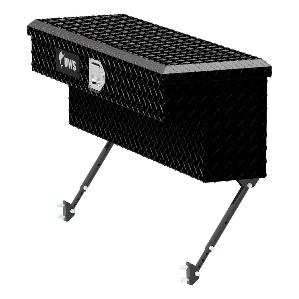 EC30082-MK2 - 36-Inch Gloss Black Heavy-Wall Aluminum Truck Side Tool Box, RigidCore Lid, Space-Saving Legs