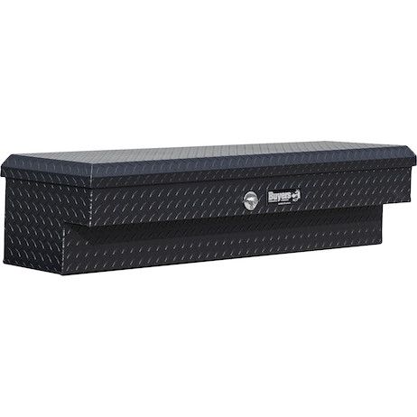 1733015 - 13X16X47 Inch Textured Matte Black Diamond Tread Aluminum Lo-Sider Truck Tool Box