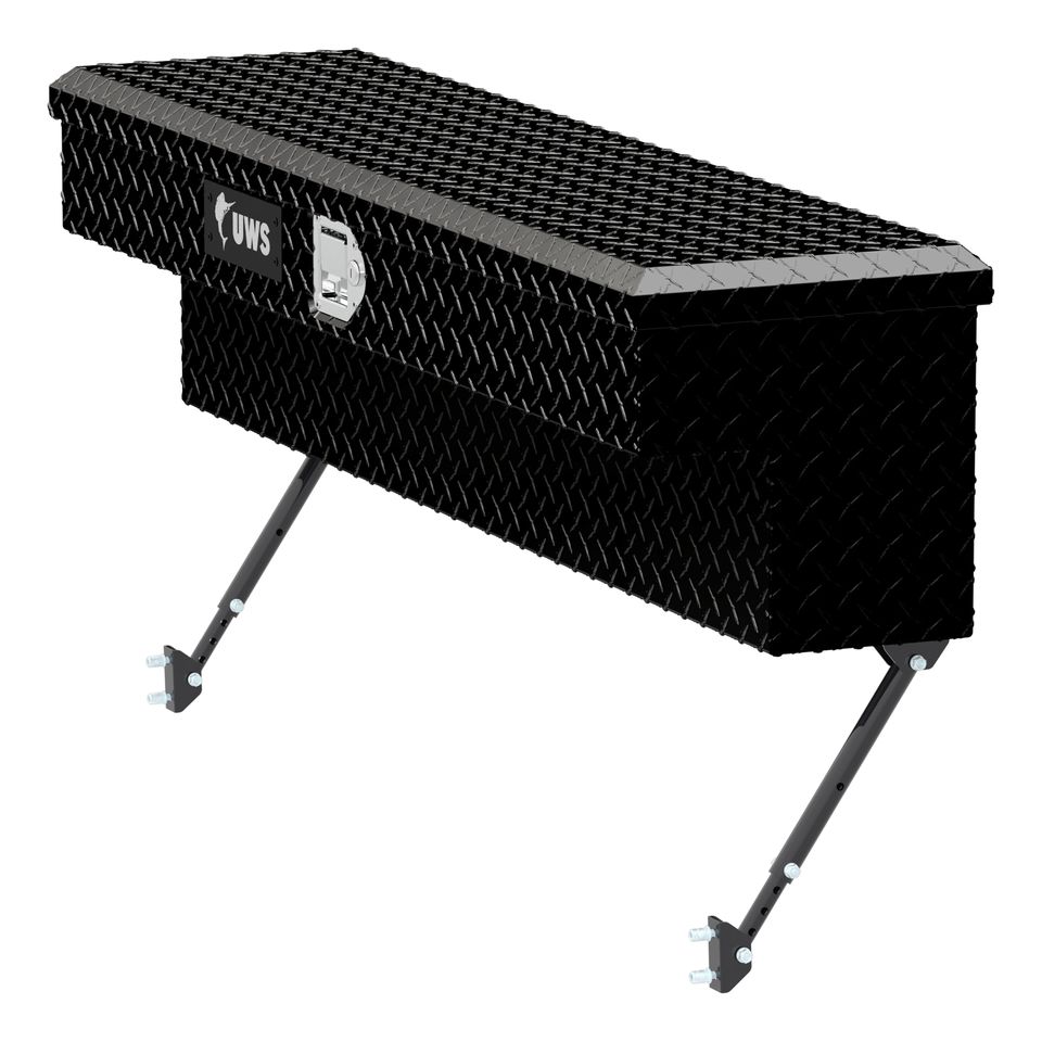 EC30102-MK2 - 48-Inch Gloss Black Heavy-Wall Aluminum Truck Side Tool Box, RigidCore Lid, Space-Saving Legs