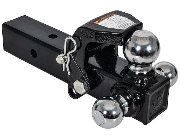 1802280 - Tri-Ball Hitch with Pintle Hook and Chrome Towing Balls - 2-1/2 Inch Receiver