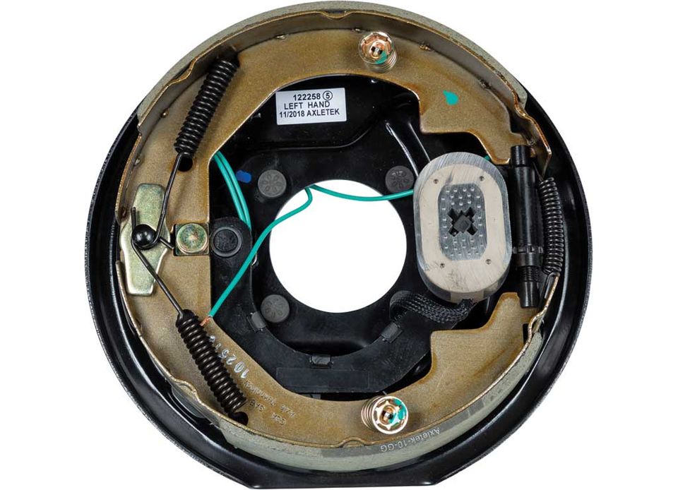 297956 - Electric Trailer Brake Assembly - 10" x 2-1/4" Brake Size, 4-Bolt, 3,500-lb. Axles, Left (Driver) Side