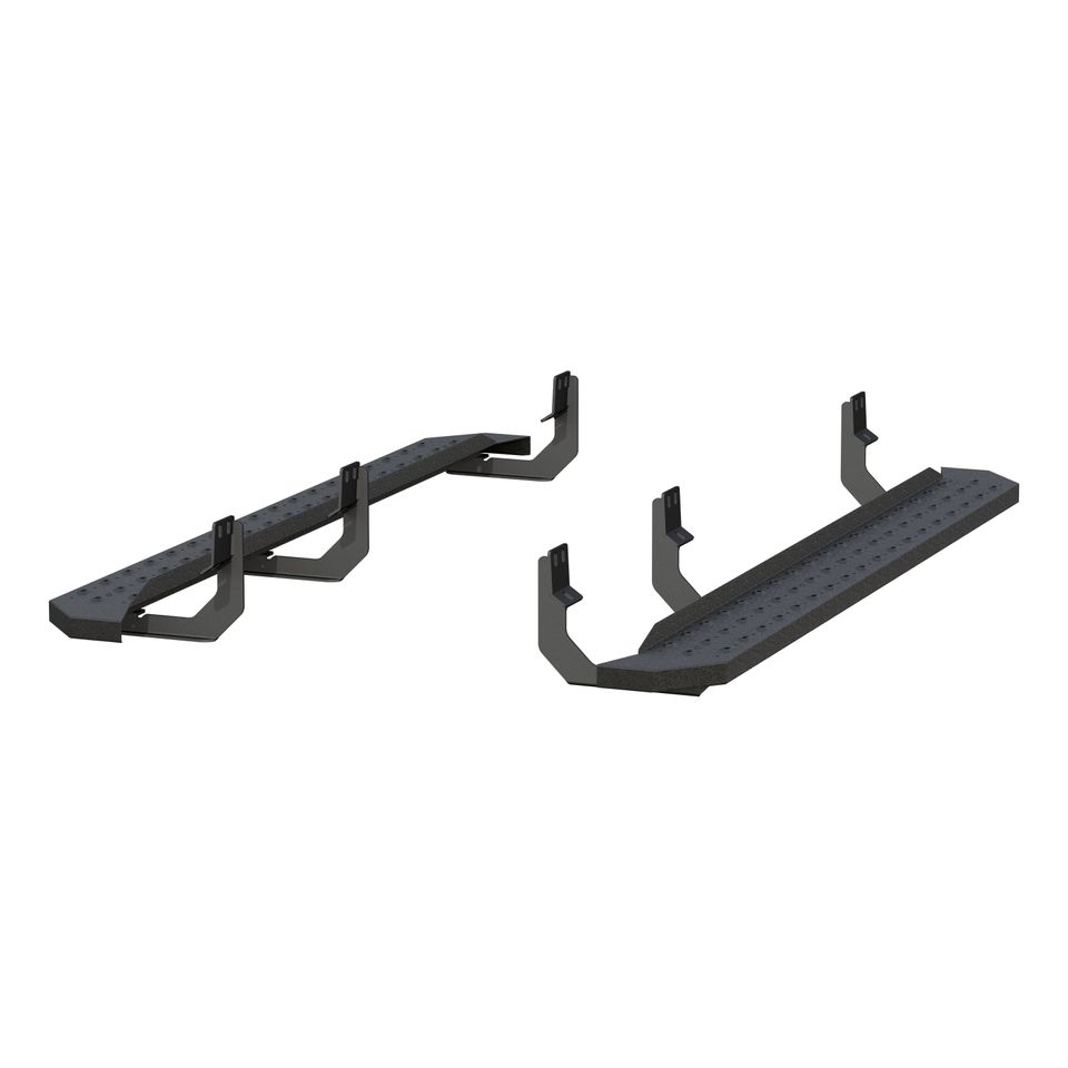 2055543 - RidgeStep Black Steel 6-1/2 x 75-Inch Truck Running Boards, Select Nissan Titan - 2004-2015,2017-2018 Nissan TITAN