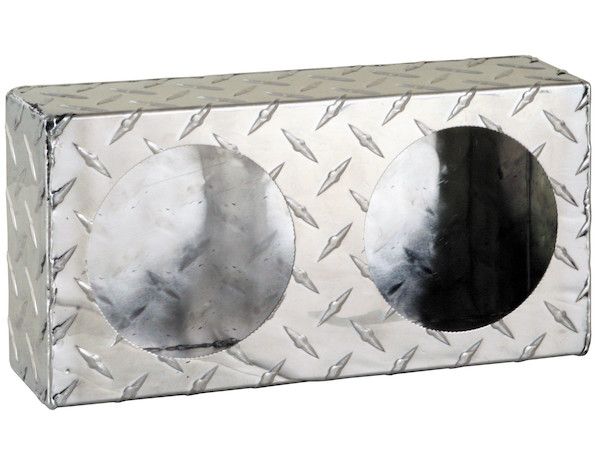LB6123ALDT - Dual Round Light Box Diamond Tread Aluminum