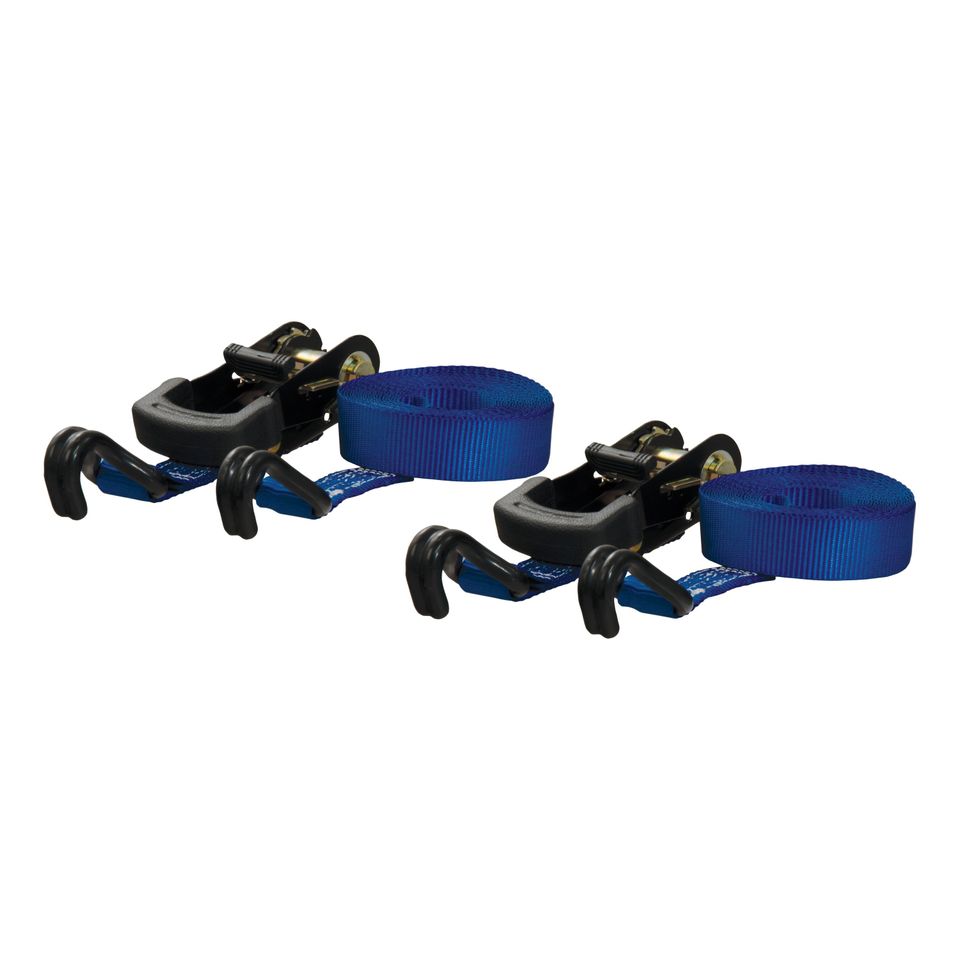 83020 - 1-Inch x 16-Foot Blue Nylon Ratchet Straps, 2,200 lbs. Break Strength, 2-Pack