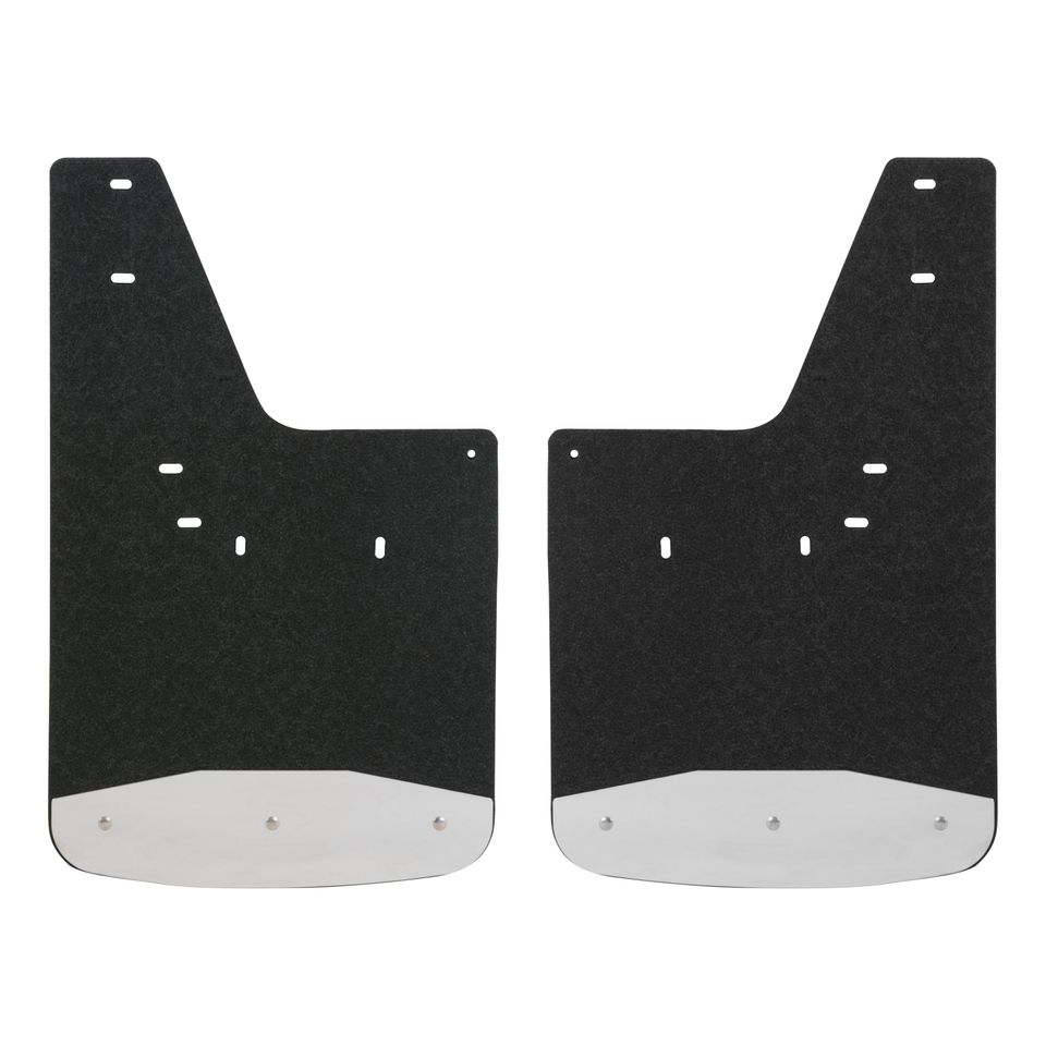 250931 - Rear 12-Inch x 20-Inch Textured Rubber Mud Guards, Select Dodge, Ram 1500, 2500, 2 Flaps - 2011-2026 Ram 2500 and more