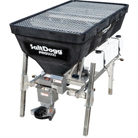 PRO8000CH - 8.0 Cubic Yard Electric Black Poly/Stainless Steel Hopper Spreader With Conveyor Chain