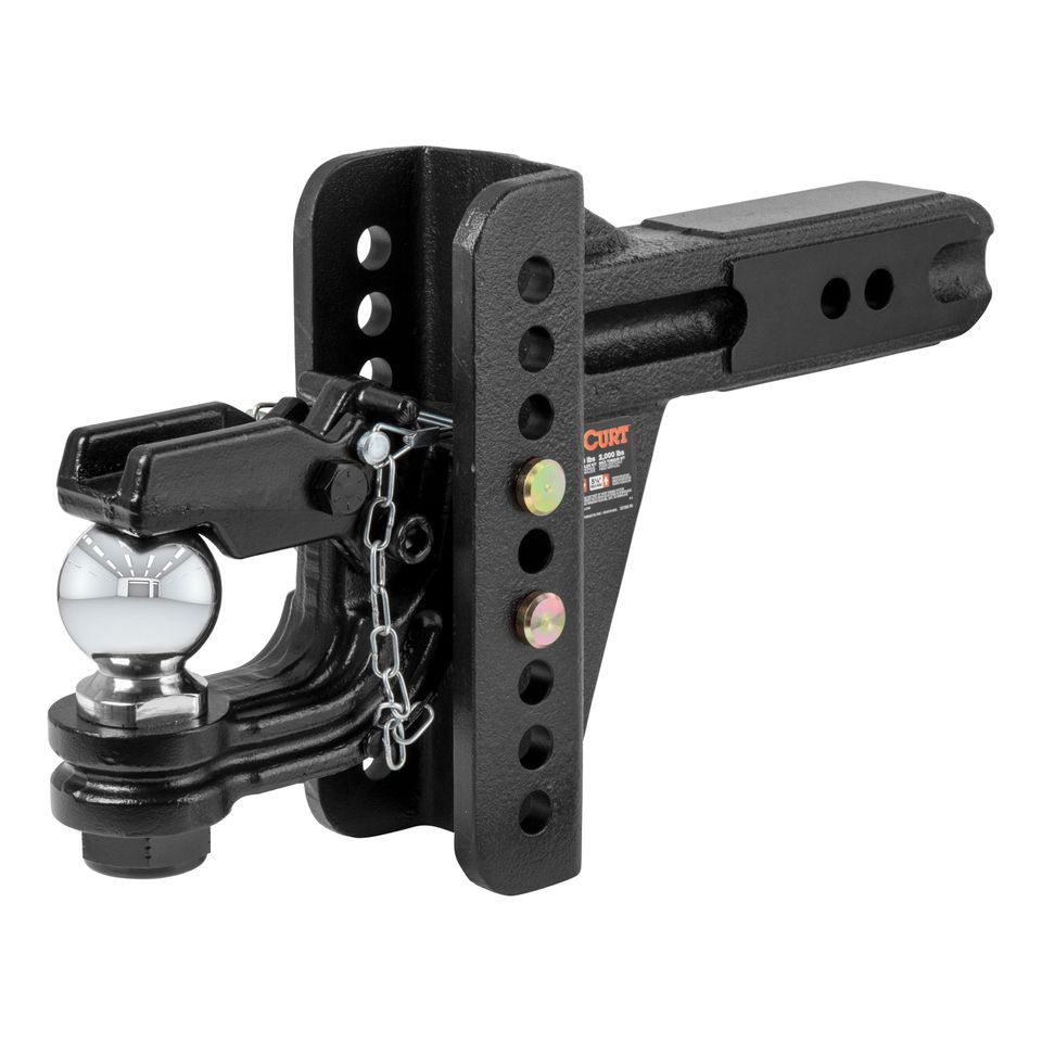 45908 - Adjustable Pintle Hitch Combination, 2-1/2-Inch Receiver, 6-Inch Drop, 2-5/16-Inch Ball, 20,000 lbs