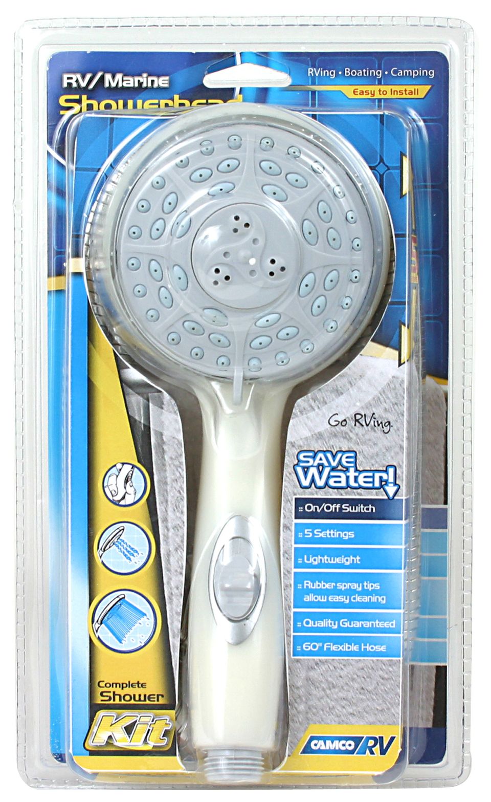 43715 - Shower Head Kit-Off White w/OO includes hose,head,mount&hrdw