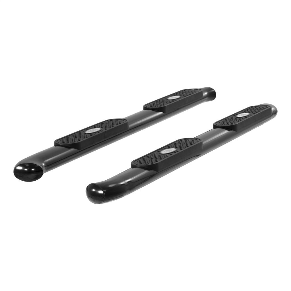 S224046 - 4-Inch Oval Black Steel Nerf Bars; Select Chevrolet Silverado; GMC Sier - 2019 Chevrolet Silverado 1500 LD and more