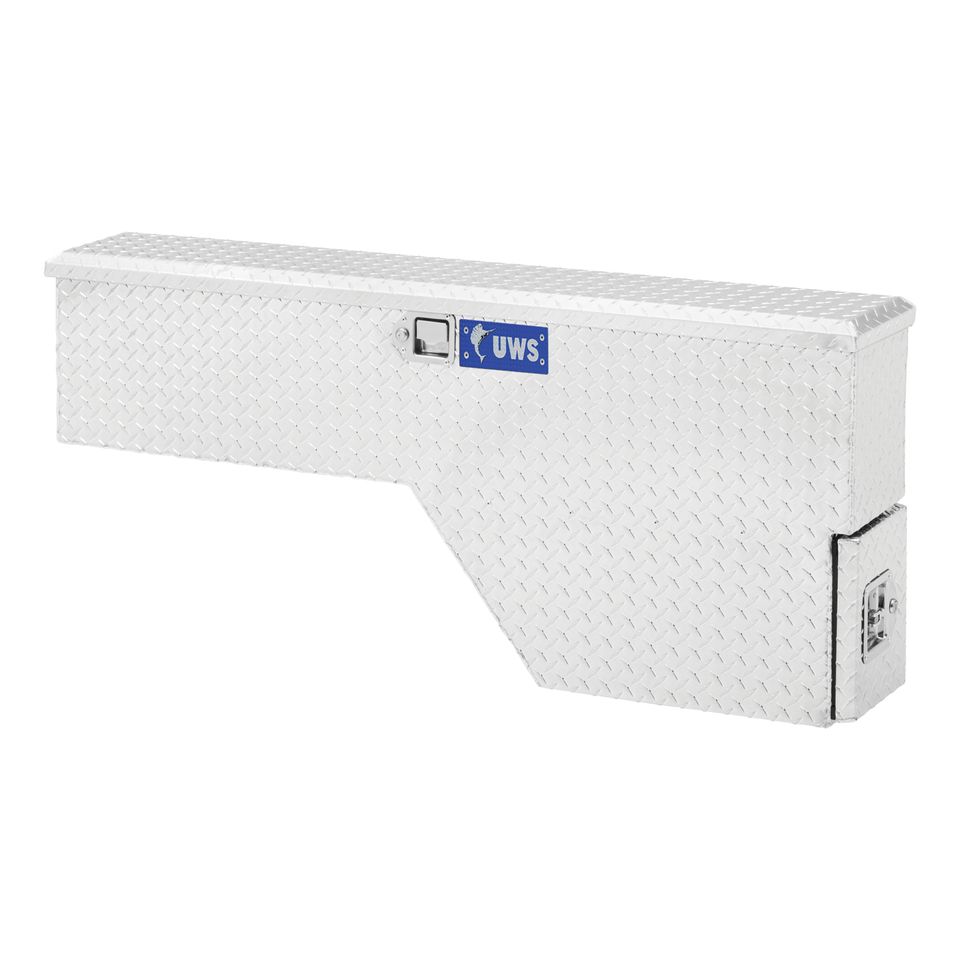 FW-48-DS-D - Bright Aluminum 48" Driver-Side Wheel Well Tool Box (LTL Shipping Only)