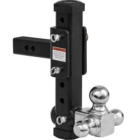 1802000 - Adjustable Tri-Ball Hitch with Rotating Towing Balls for 2 Inch Hitch Receivers