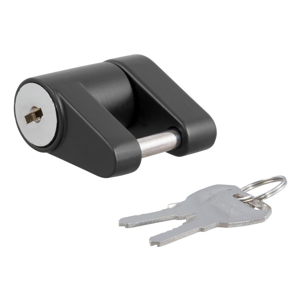 23521 - Black Trailer Tongue Coupler Lock, 1/4-Inch Pin Diameter, Up to 3/4-Inch Span