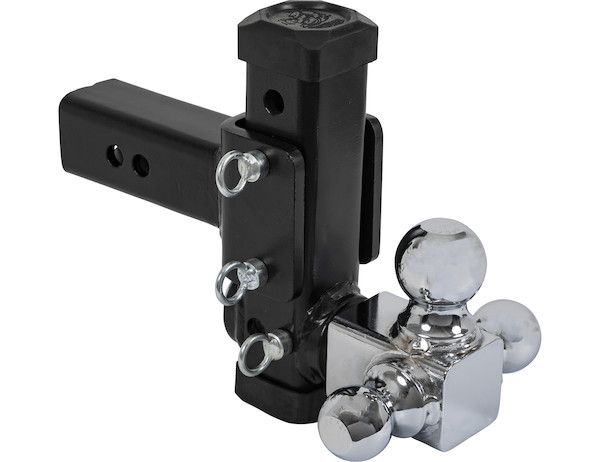1802500 - Adjustable Tri-Ball Hitch with Rotating Towing Balls for 2-1/2 Inch Hitch Receivers