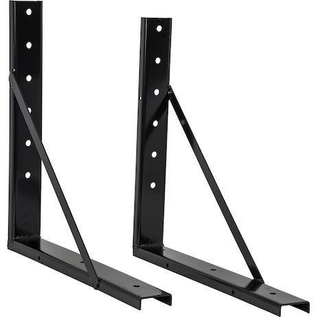 1701016 - 24x24 Inch Welded Black Formed Steel Mounting Brackets