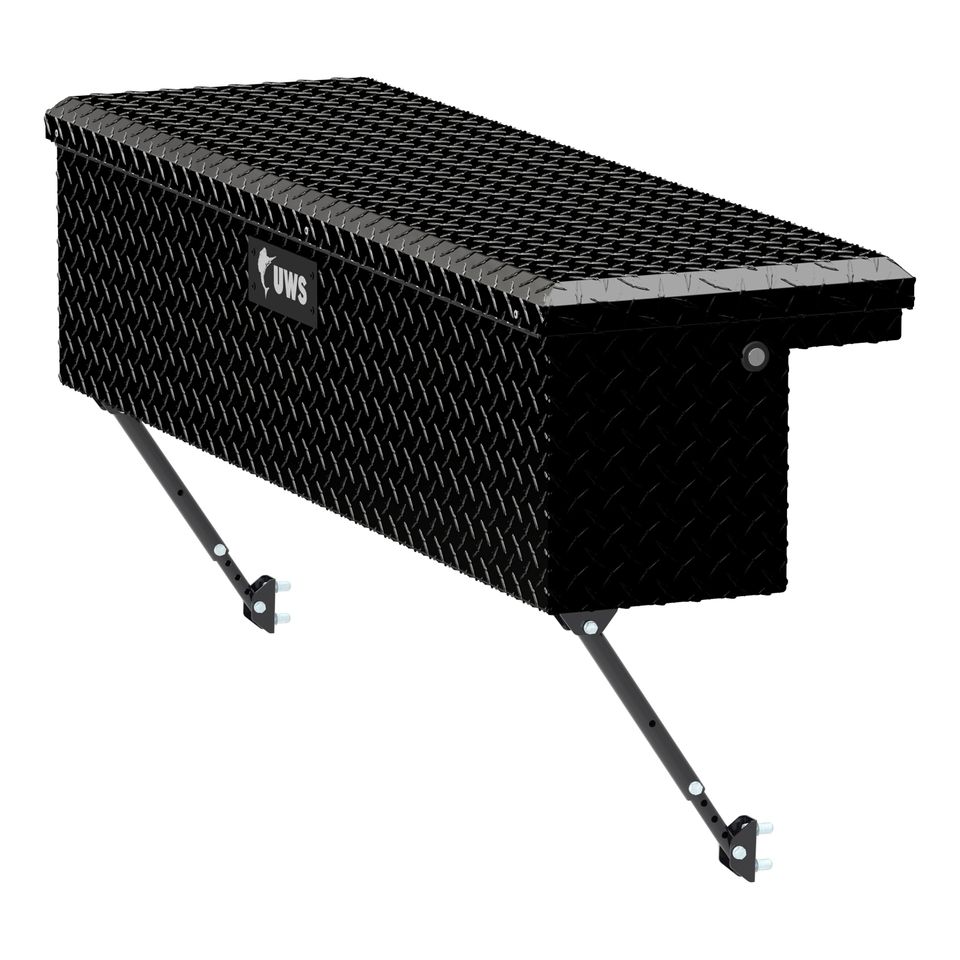 EC30202-MK2 - 48-Inch Gloss Black Heavy-Wall Aluminum Truck Side Tool Box with Low Profile, RigidCore Lid, Space-Saving Legs