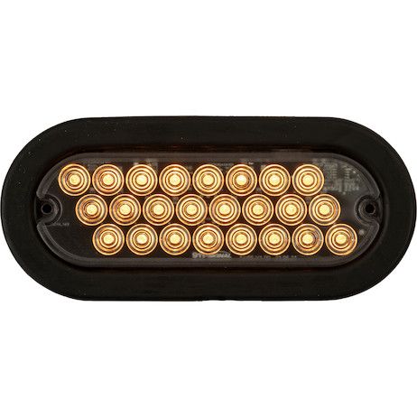 SL70AO - 6 Inch Quad Flash Oval Recessed Strobe Light - Amber