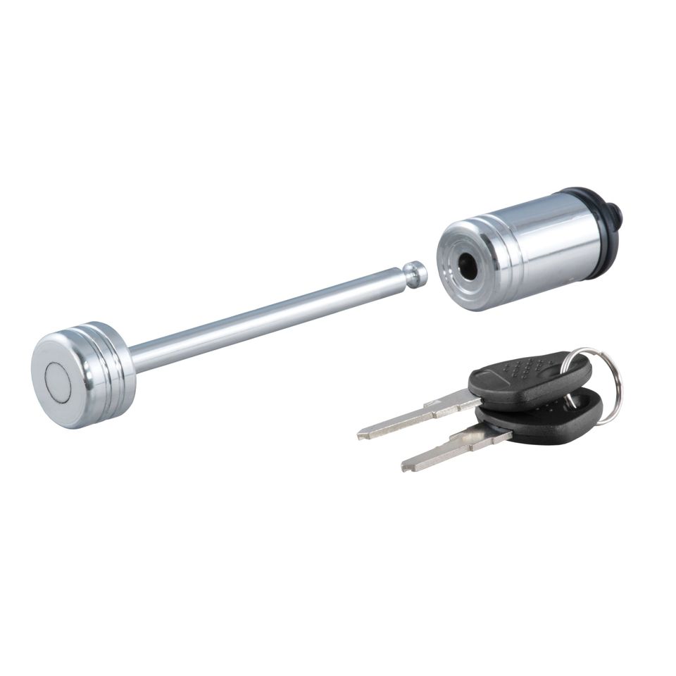 23523 - Chrome Trailer Tongue Coupler Lock, 1/4-Inch Pin Diameter, Up to 3-3/8-Inch Span