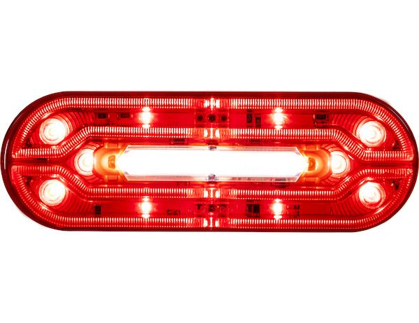 5626132 - 6 Inch Oval Stop/Turn/Tail + Backup Combination Light with Light Stripe LED Tubes