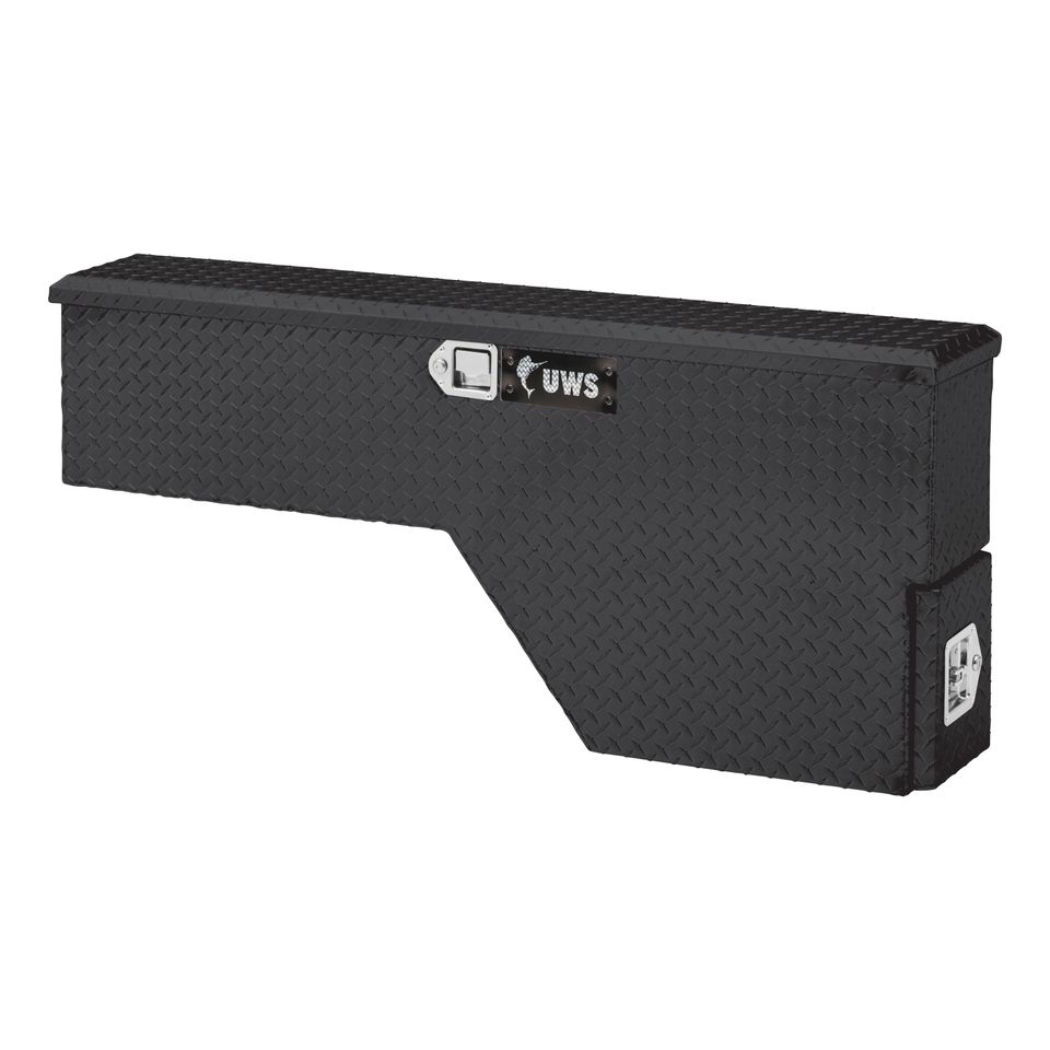 FW-48-DS-D-BLK - Gloss Black Aluminum 48" Driver-Side Wheel Well Tool Box (LTL Shipping Only)