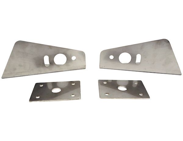 PLB12SS - Extended Stainless Steel Truck Hood Light Brackets For Use With Dual Stud Plow Lights