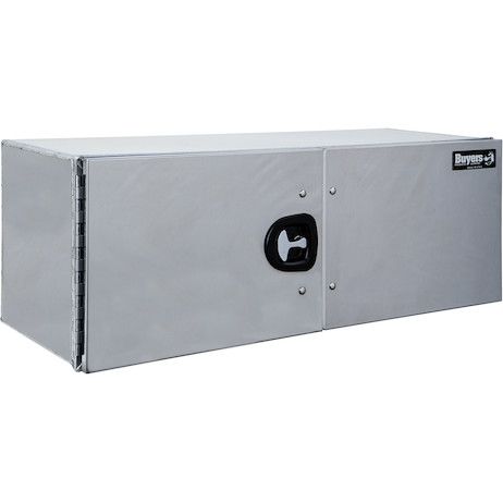 1705515 - 18x18x48 Inch Pro Series Smooth Aluminum Barn Door Underbody Truck Tool Series with Stainless Steel Doors - Double Barn Door, 3-point Compression Latch
