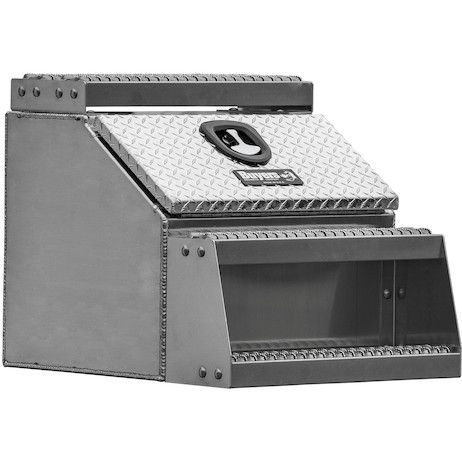 1705182 - 24x28x24 Inch Heavy Duty Diamond Tread Aluminum Step Box