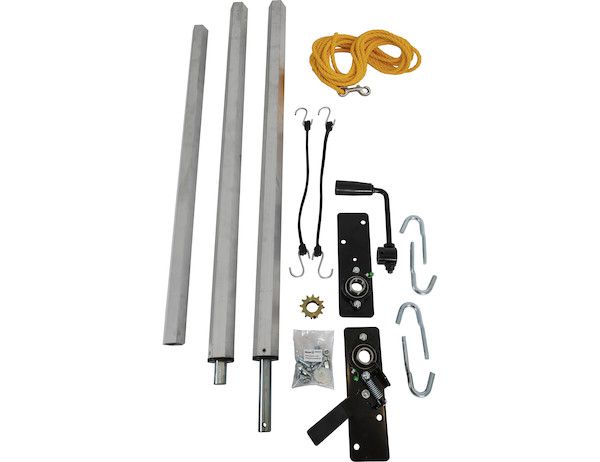 DTR8018 - Aluminum Tarp System With Mesh Tarp 8 x 18 Foot