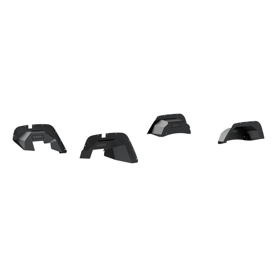2500450 - Black Aluminum Front and Rear Jeep Wrangler JK Inner Fender Liner Wheel Well Guard Covers - 2018 Jeep Wrangler JK and more