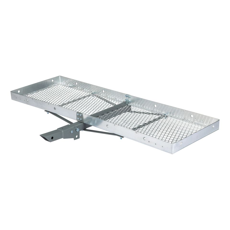 18100 - 60 x 20-Inch Aluminum Tray Hitch Cargo Carrier, 500 lbs Capacity, 2-In Folding Shank