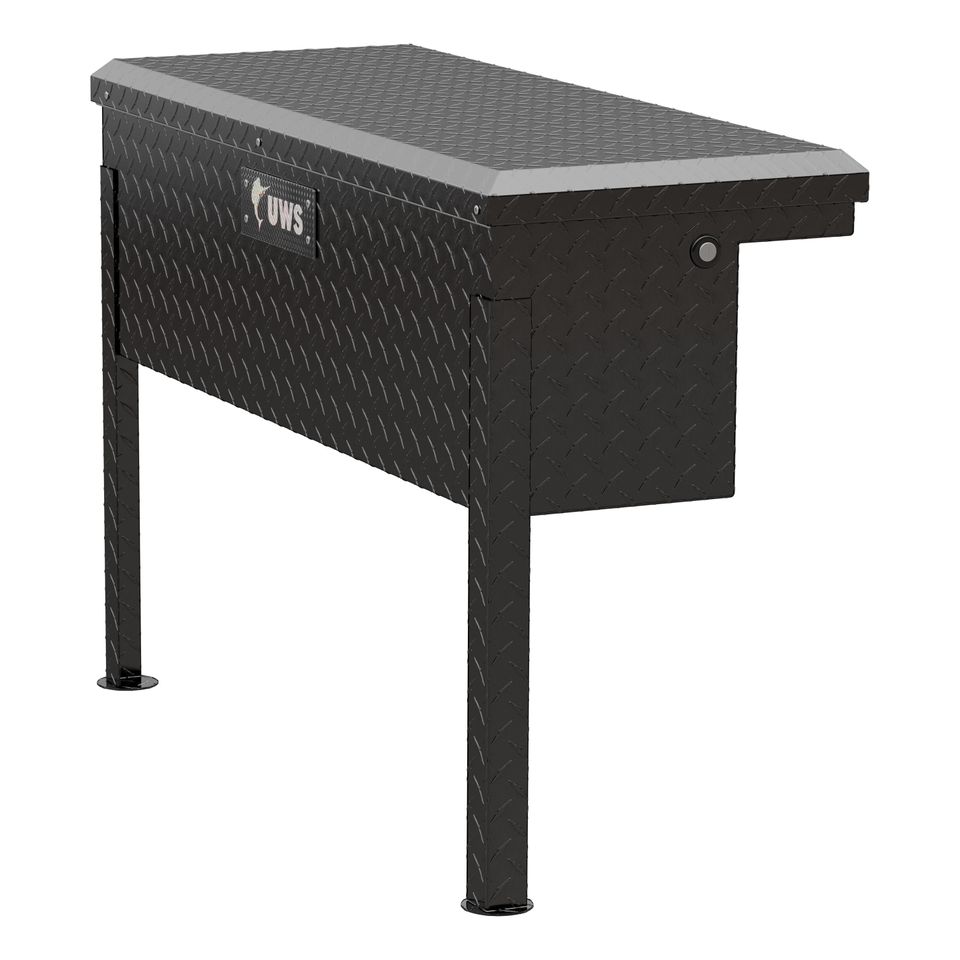 TBSM-36-LP-BLK - Gloss Black Aluminum 36" Truck Side Tool Box, Low Profile (LTL Shipping Only)