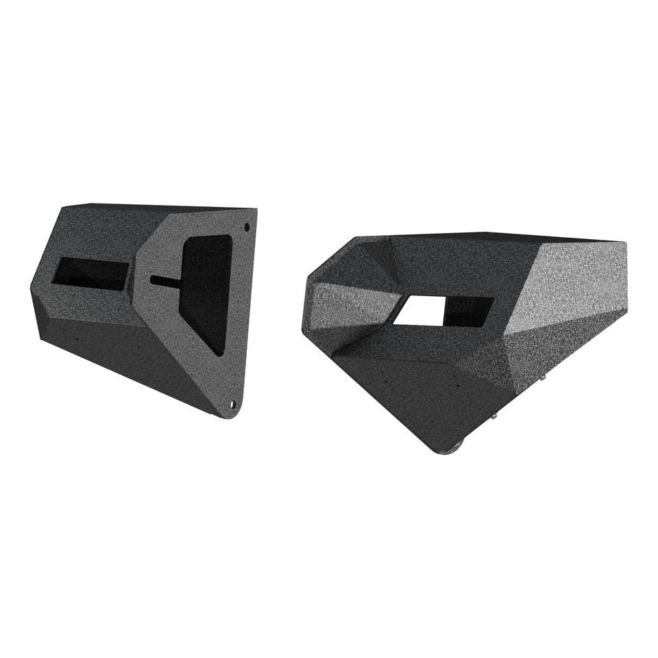 2081209 - TrailChaser Black Aluminum Front Bumper Corners Only, Select Jeep Wrangler JL, Gladiator - 2020-2026 Jeep Gladiator and more