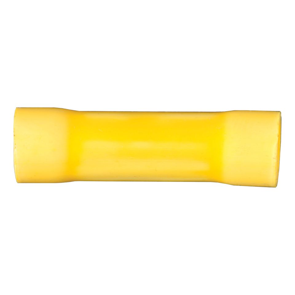 59423 - 12-10 Gauge Yellow Vinyl-Insulated Wire Butt Connectors, 100-Pack