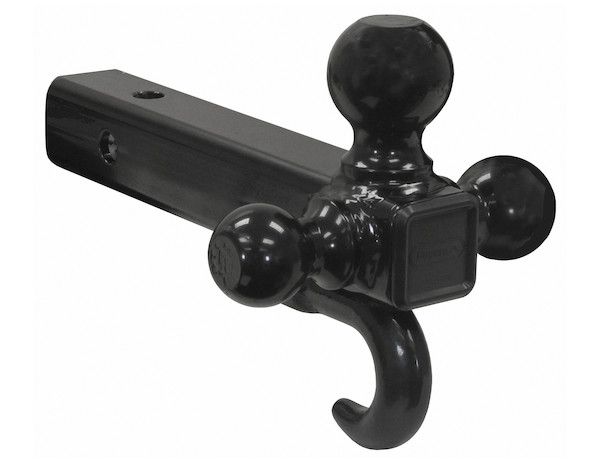 1802208 - Tri-Ball Hitch Tubular Shank With Black Balls And Recovery Hook