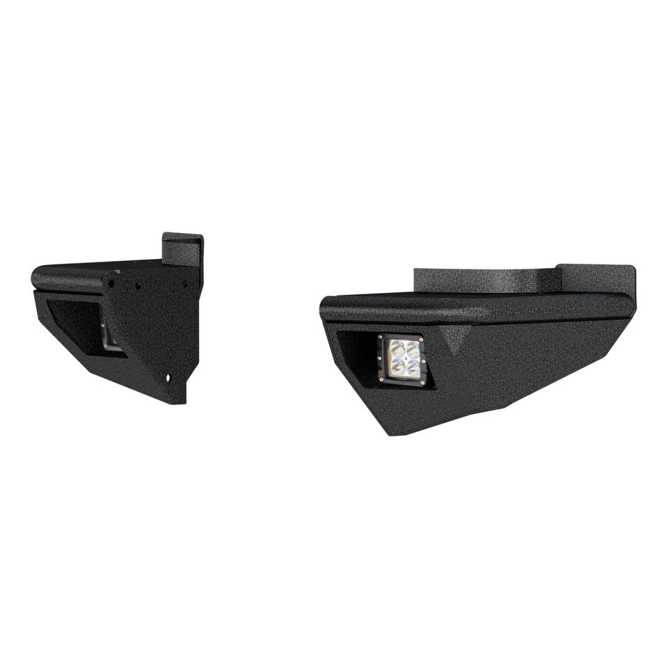 2081223 - TrailChaser Black Steel Rear Jeep Wrangler JK Bumper LED Light Corners Only - 2007-2026 Jeep Wrangler, 2018 Jeep Wrangler JK