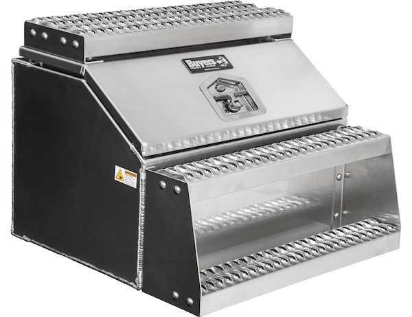 1705283 - Heavy Duty Smooth Aluminum WideOpen™ Step Boxes for Semi Trucks - 30 Inch Width