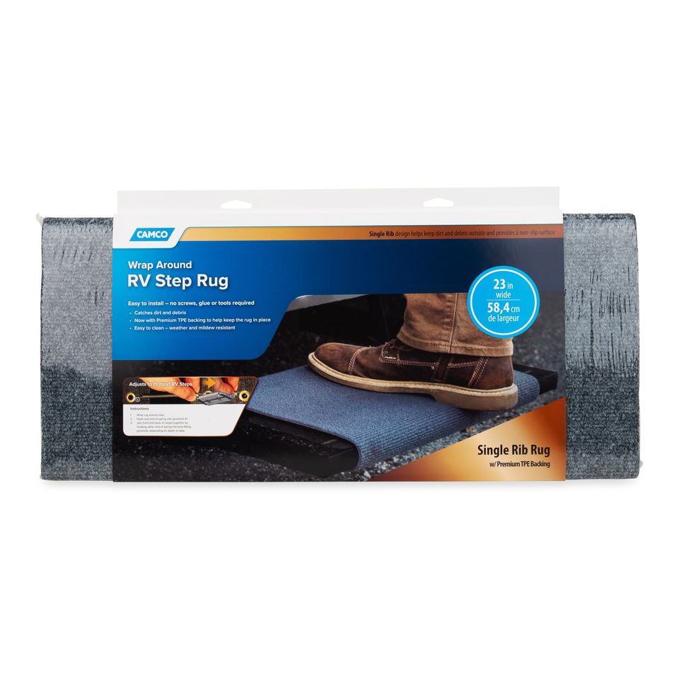 42912 - Step Rug,Premium,Poly Single Rib w/UV&TPE 22"x 23" Gray(E/F)