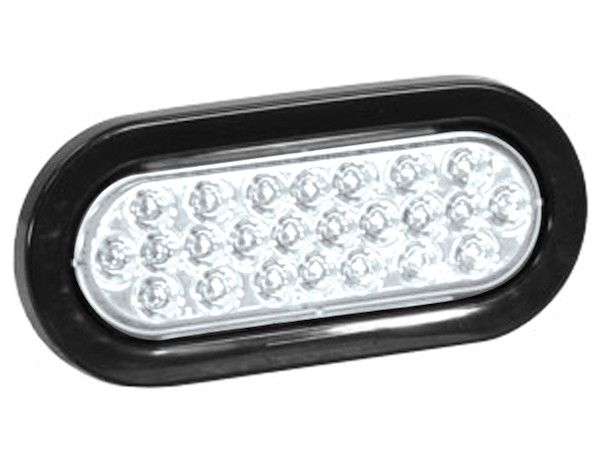 SL65CO - 6 Inch Clear Oval Recessed Strobe Light With 24 LED